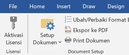 Tombol format satu klik